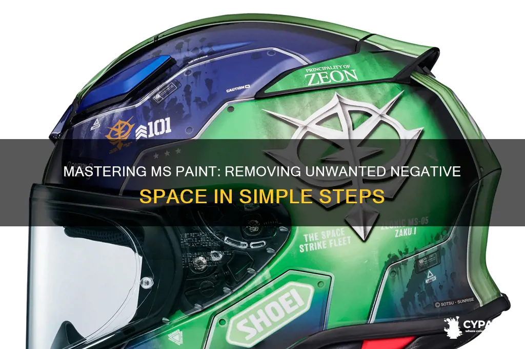 how to delete negative space in ms paint