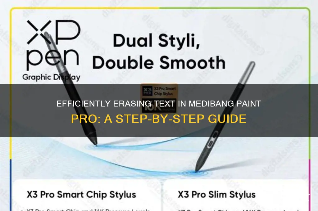 how to delete text on medibang paint pro