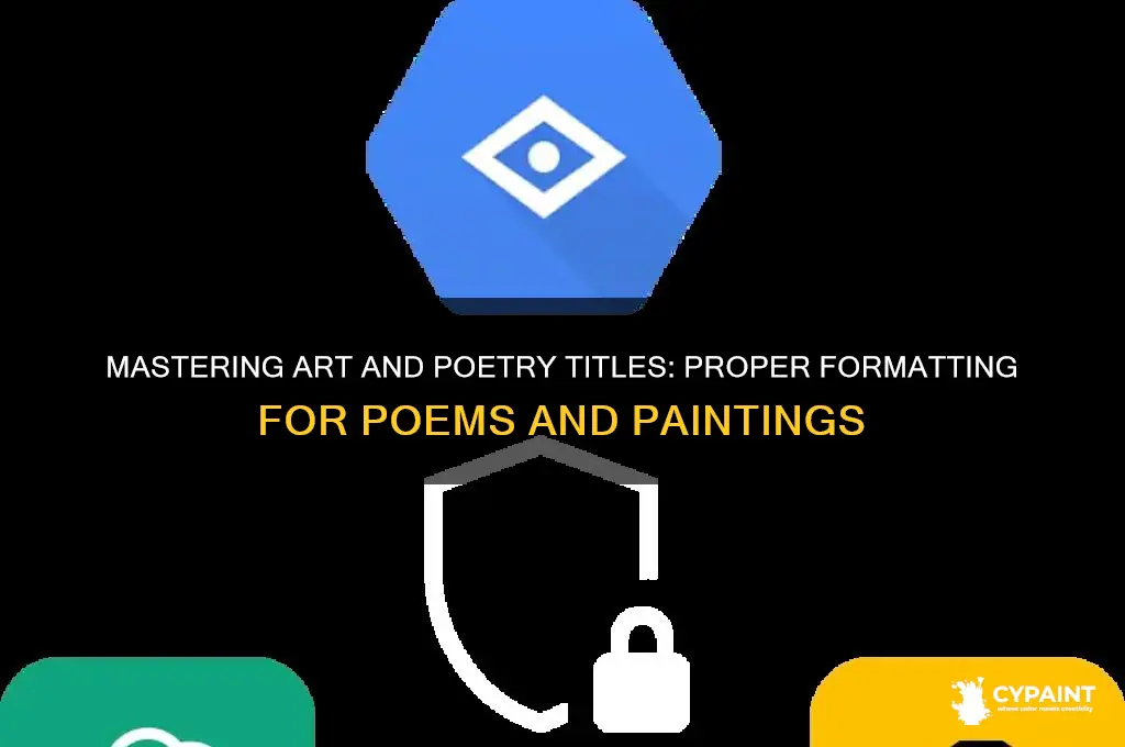 how to denote teh title of a poem or painting