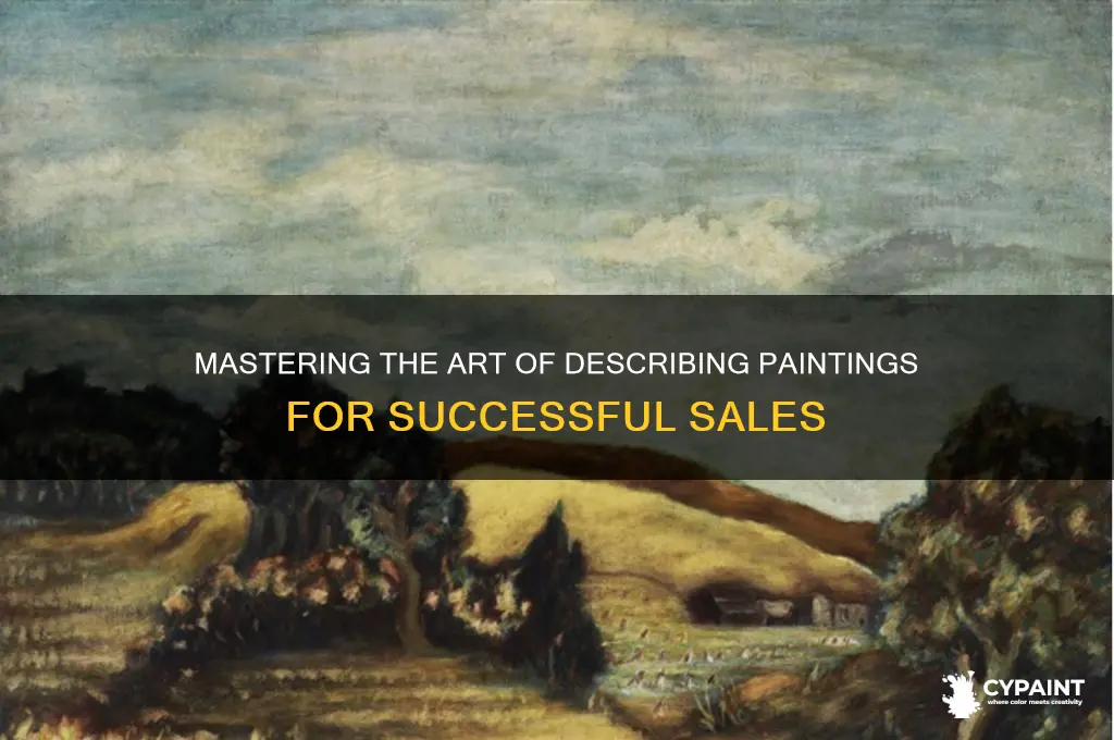 how to describe a painting for sale