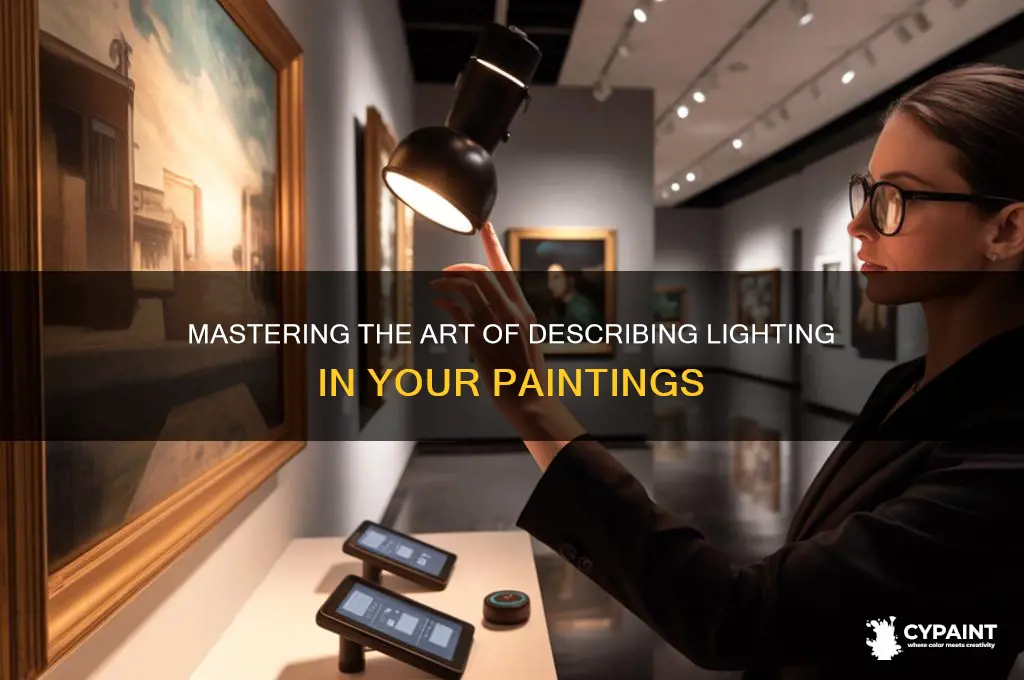 how to describe lighting in a painting