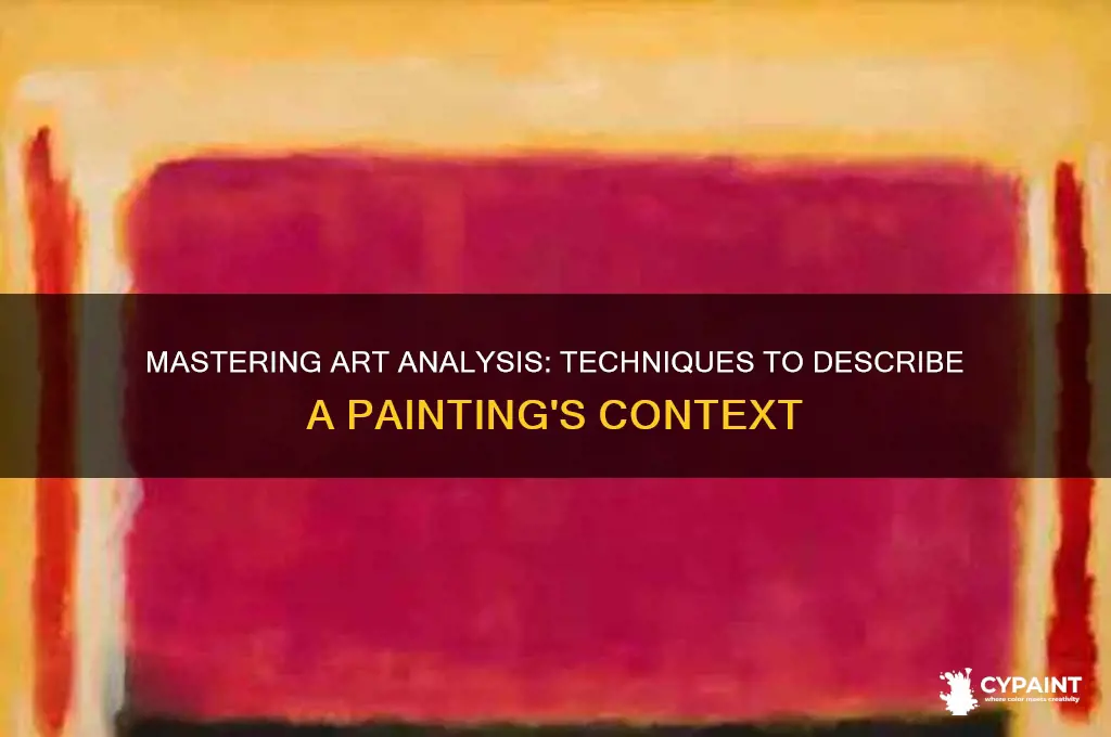 how to describe the context of a painting