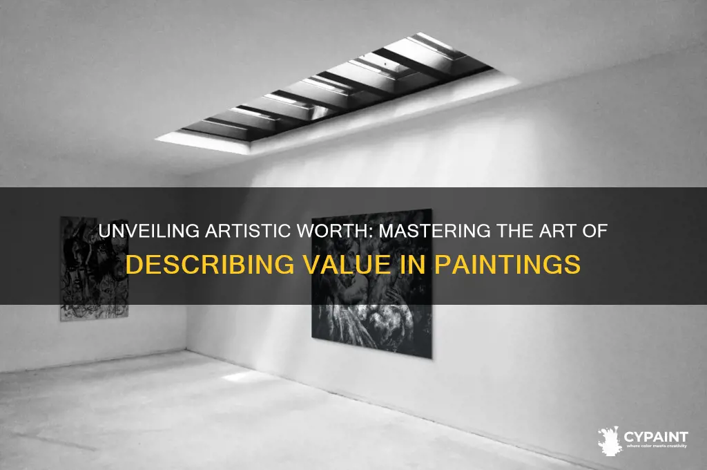 how to describe value in a painting