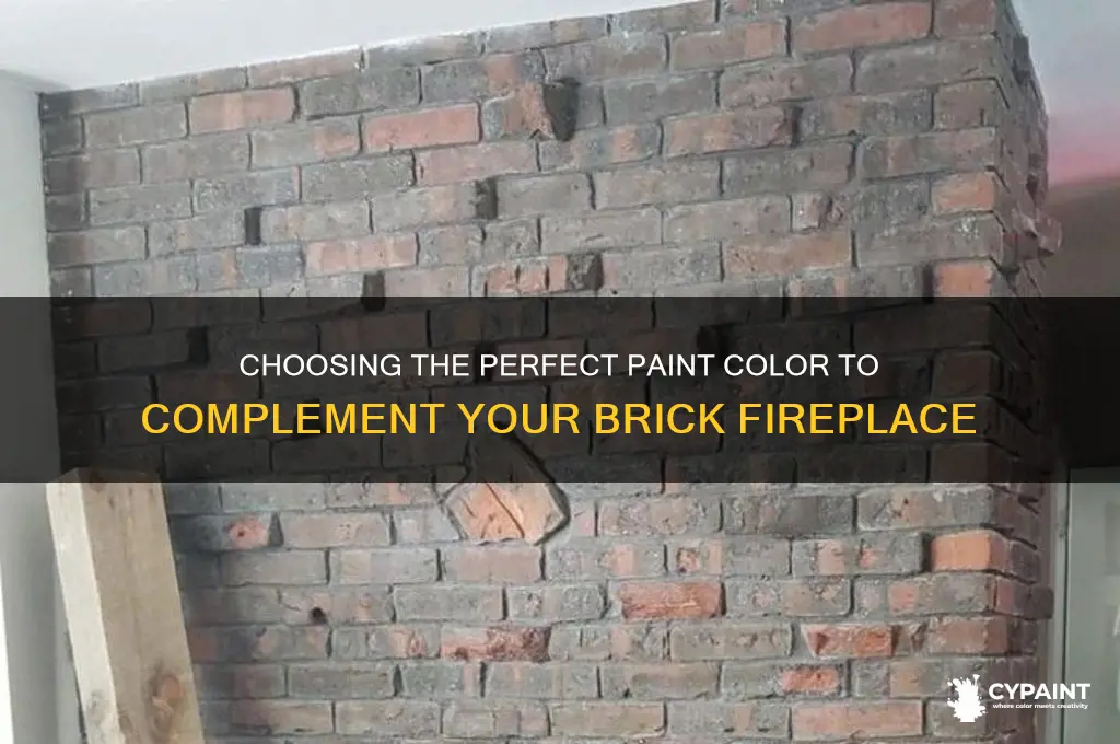 how to determine paint next to brick fireplace