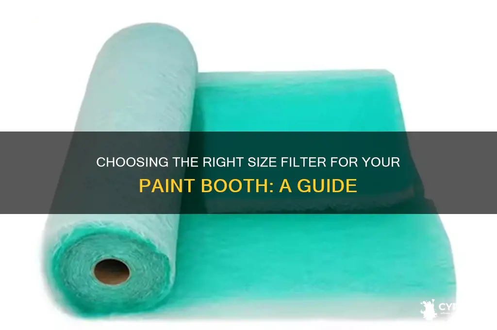 how to determine the size filter for a paint booth