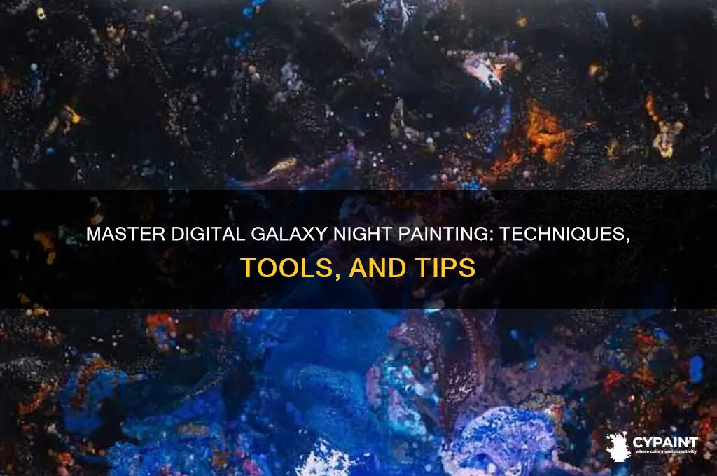 how to digitally paint a galxy night