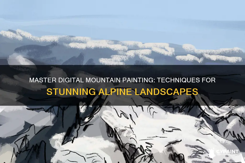 how to digitally paint a mountain range