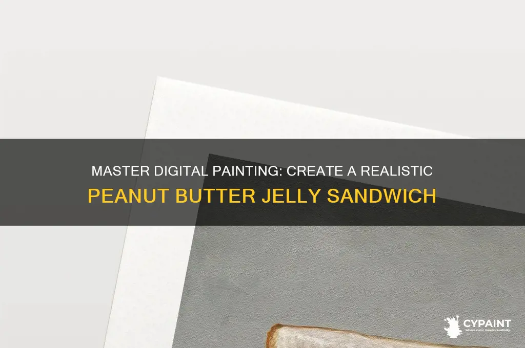 how to digitally paint a peanut butter and jelly sandwich