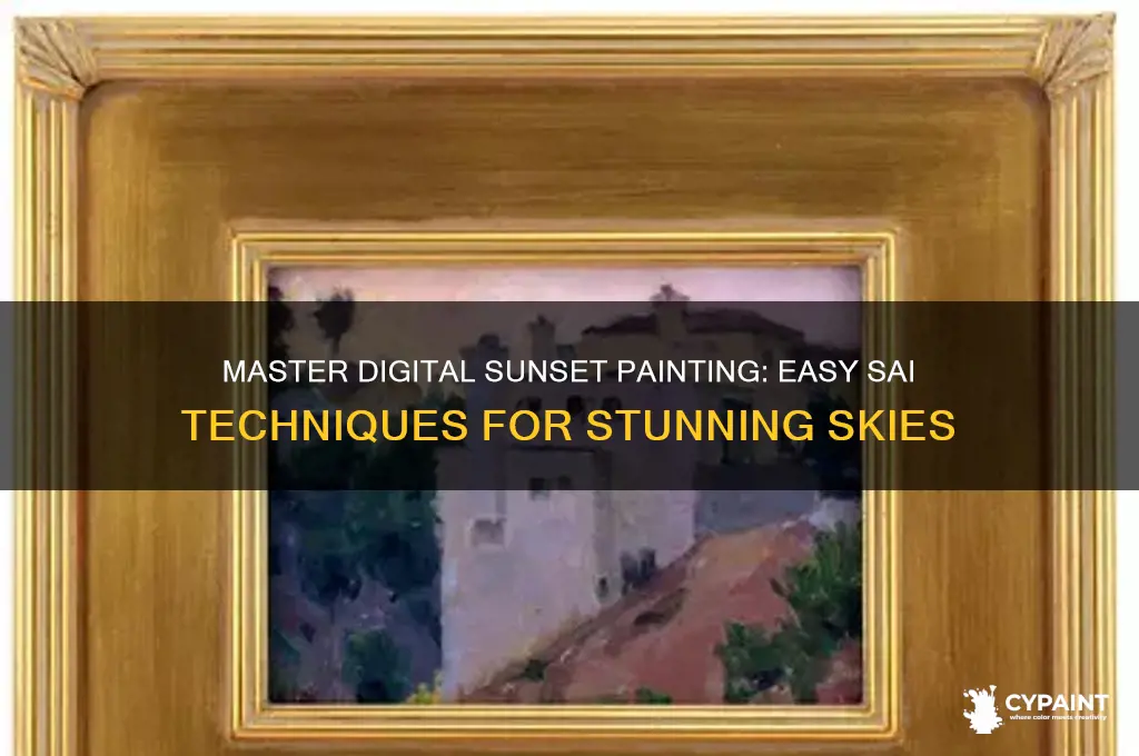 how to digitally paint a sunset sai