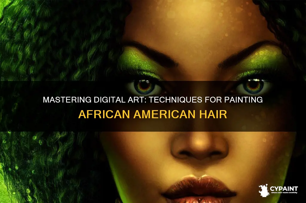 how to digitally paint african american hair