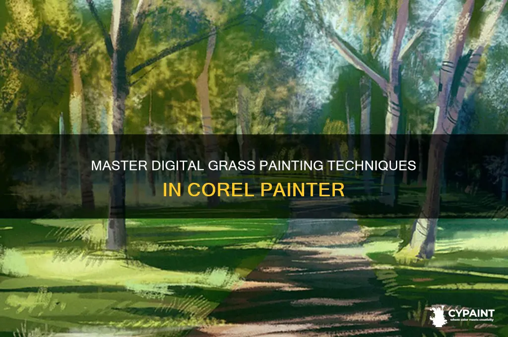 how to digitally paint grass corel painter