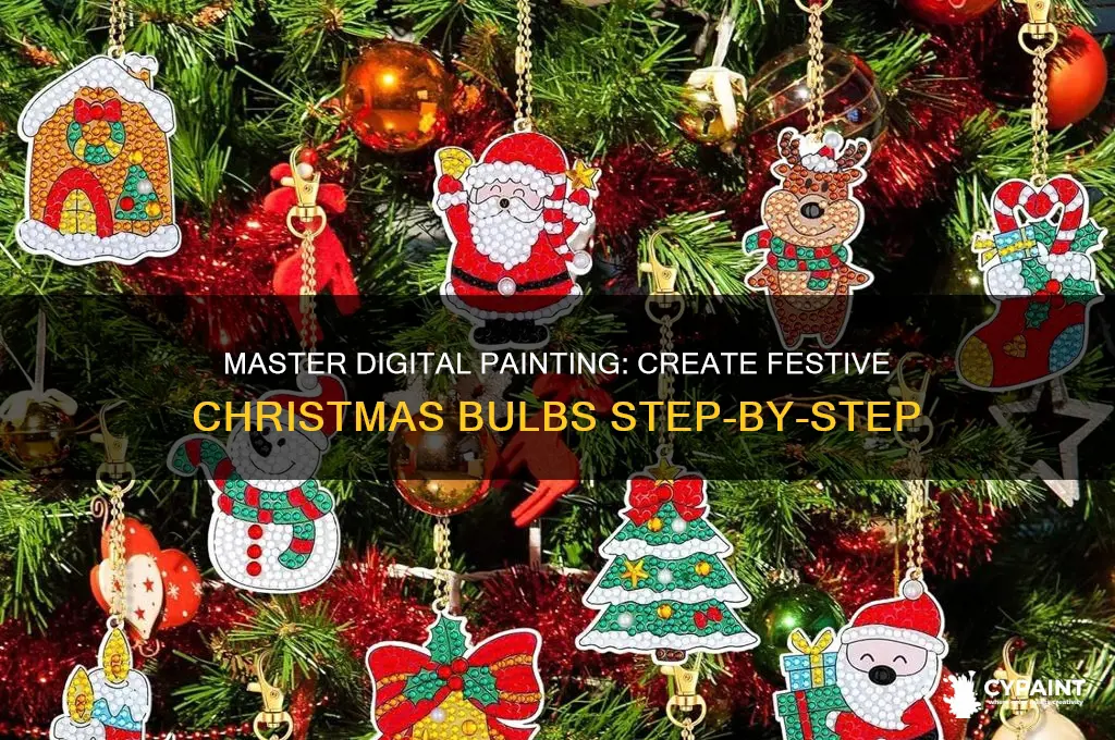 how to digitally paint paint christmas bulbs