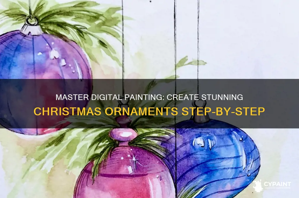 how to digitally paint paint christmas ornament