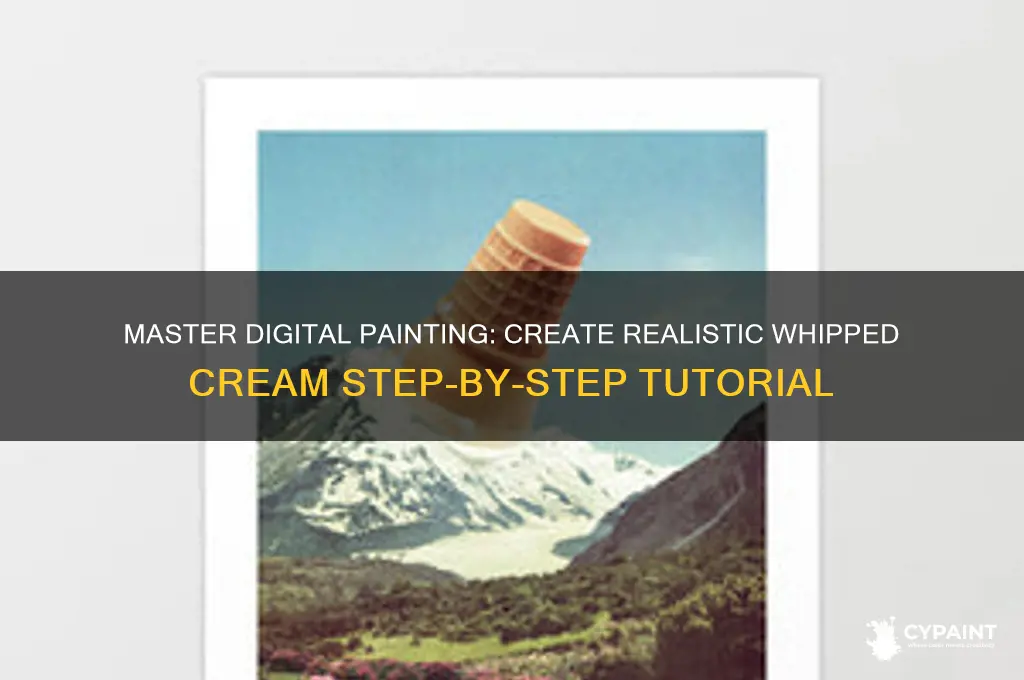 how to digitally paint whipped cream tutorial