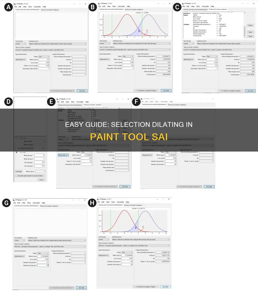 how to dilate a selection in paint tool sai