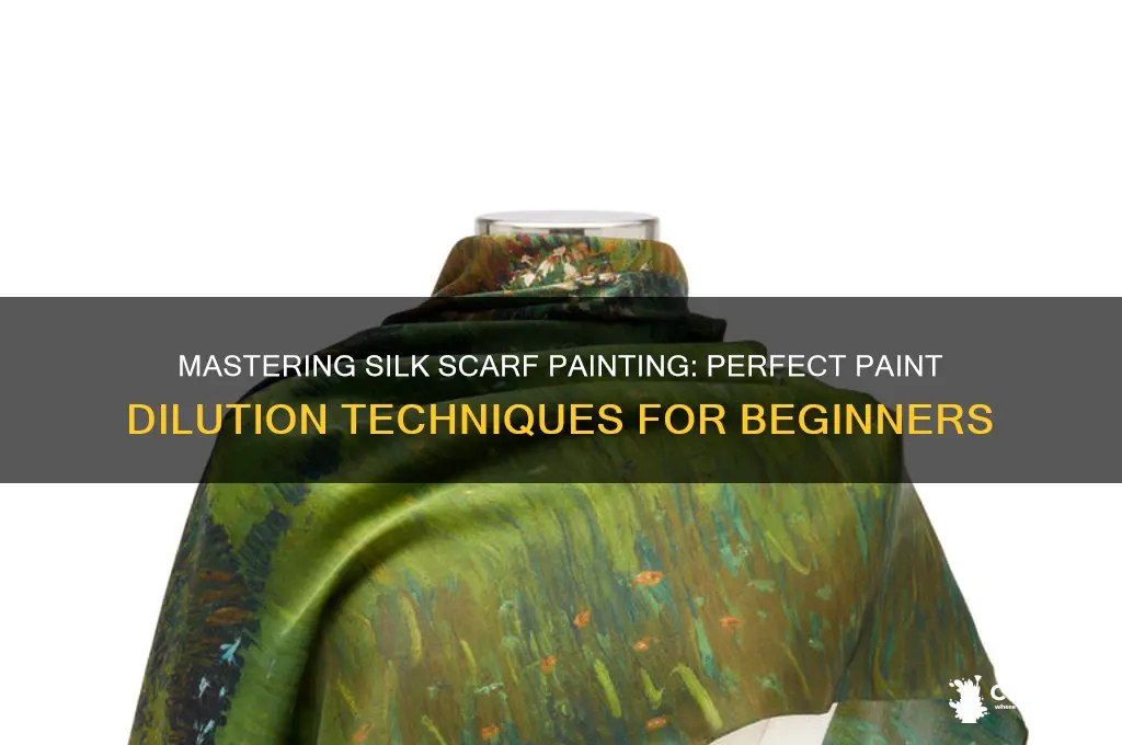 how to dilute paint for silk scarf