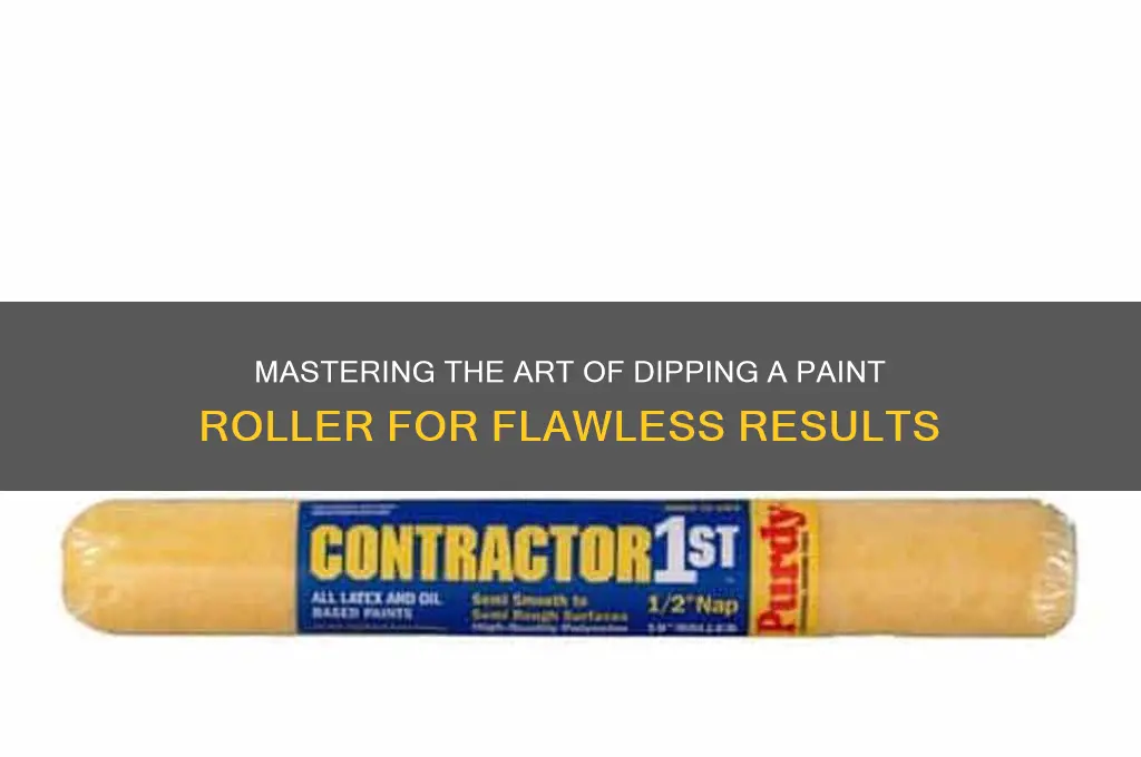 how to dip a roller in paint