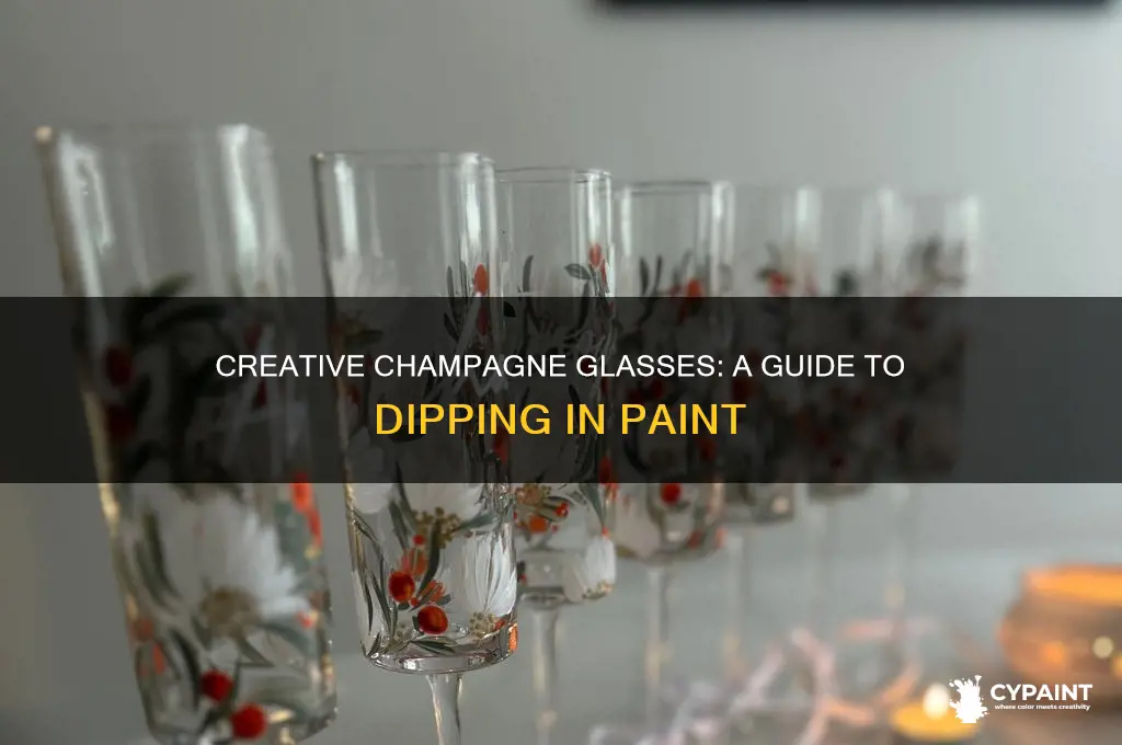 how to dip champagne glasses in paint