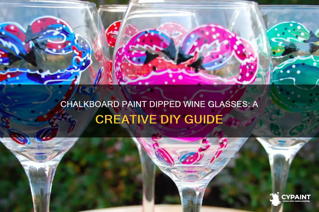 how to dip wine glasses in chalkboard paint