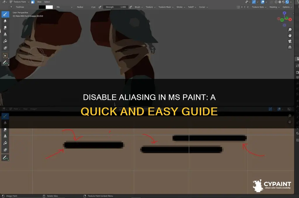 how to disable aliasing in ms paint