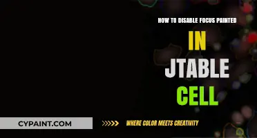 Disable Focus Painted in JTable Cell: A Step-by-Step Guide