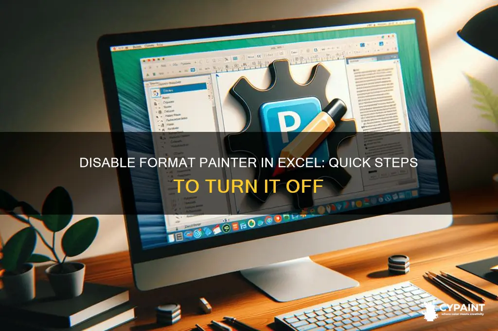 how to disable format painter in excel