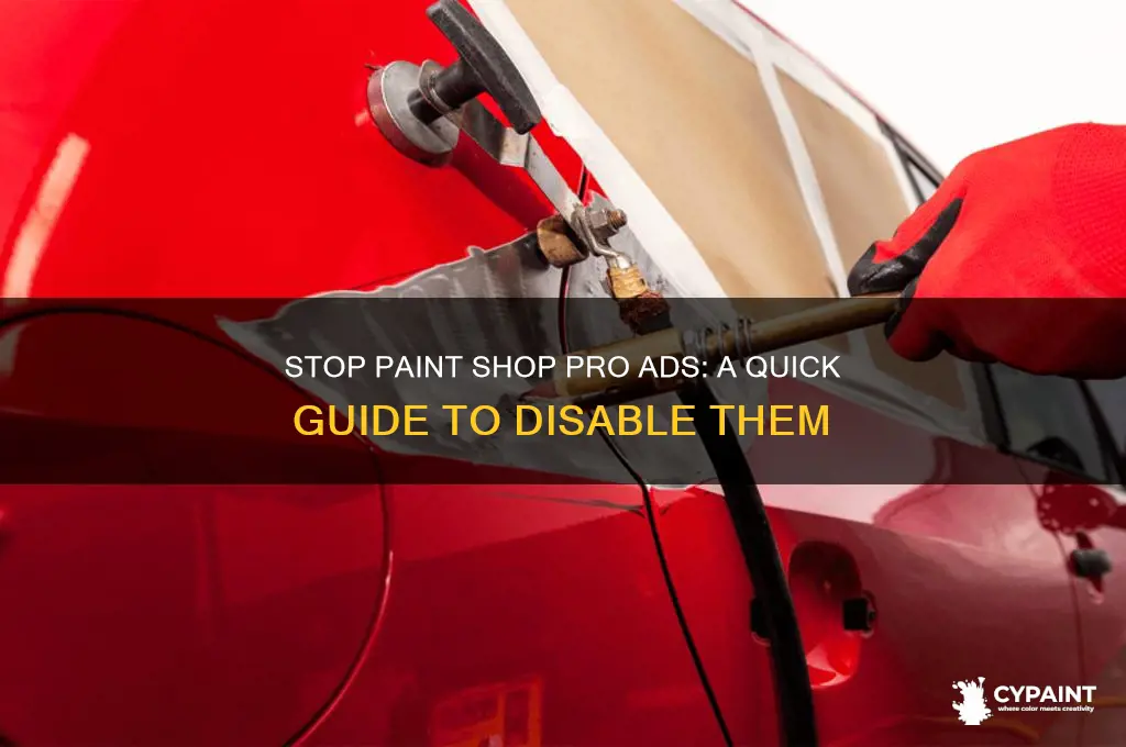 how to disable paint shop pro ads