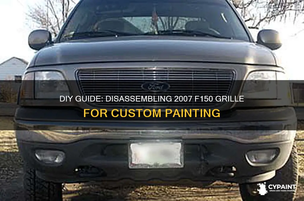 how to disassemble 2007 f150 grille for paint