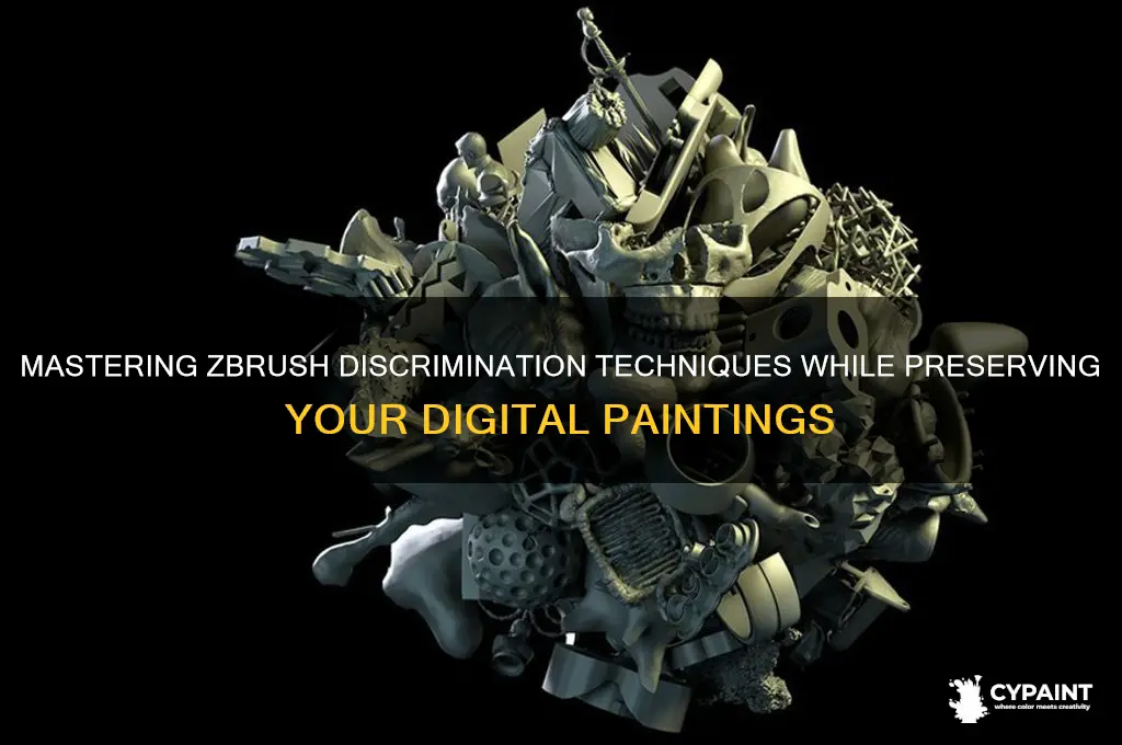how to discriminate in zbrush with keeping paintings