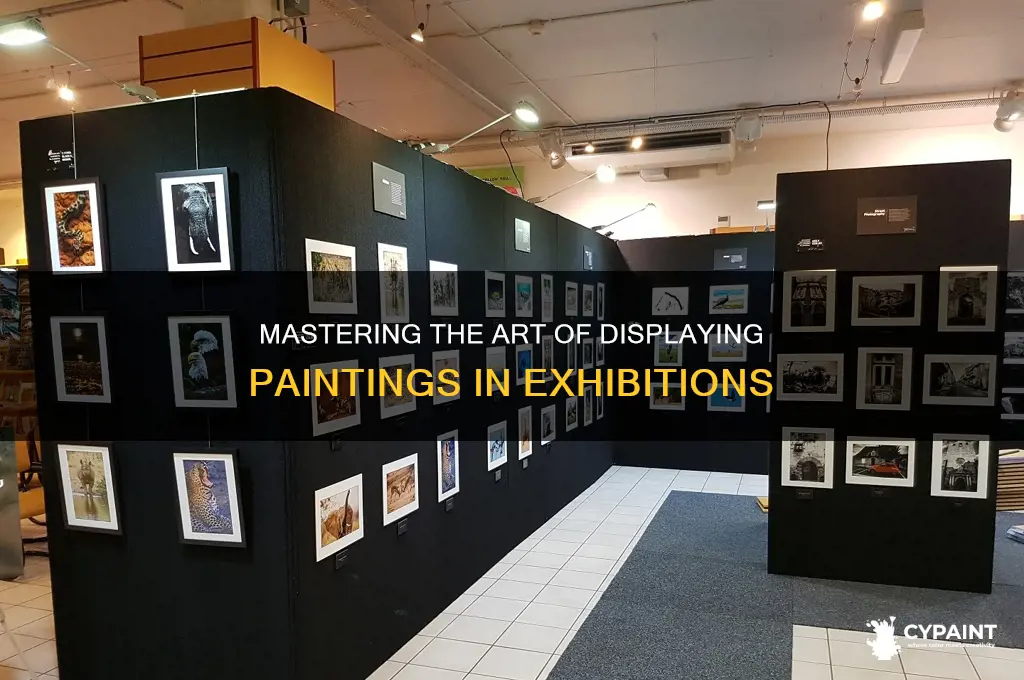 how to display a painting in exibition