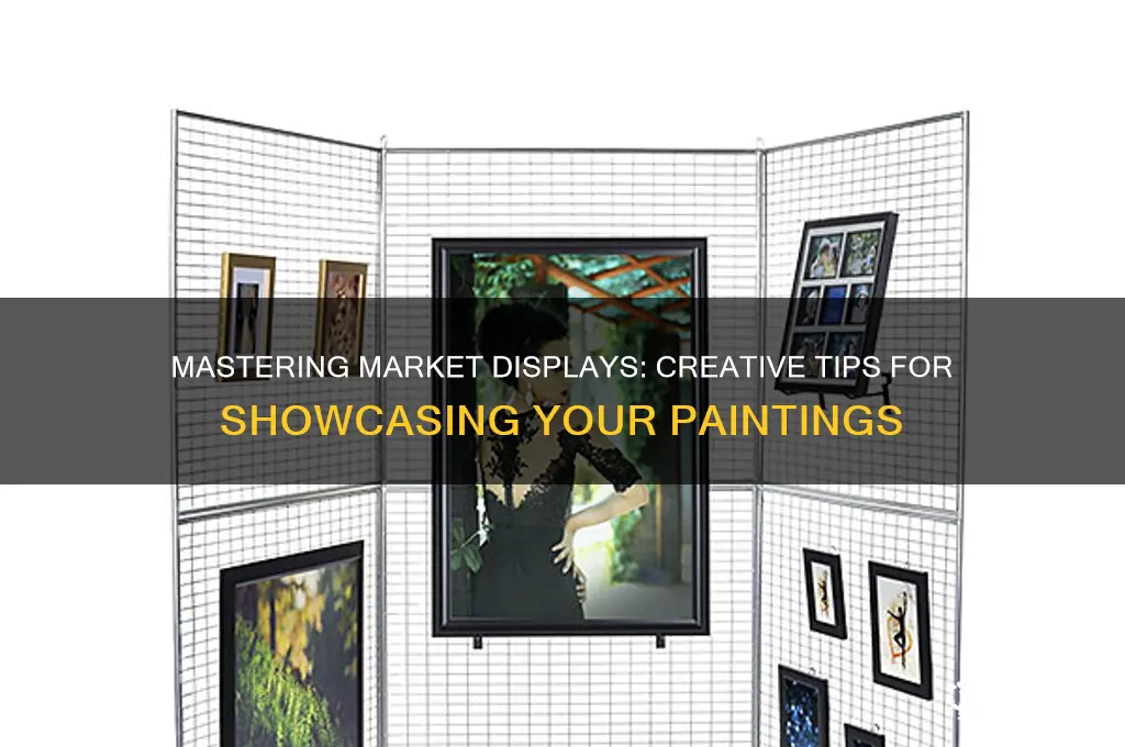 how to display paintings at a market