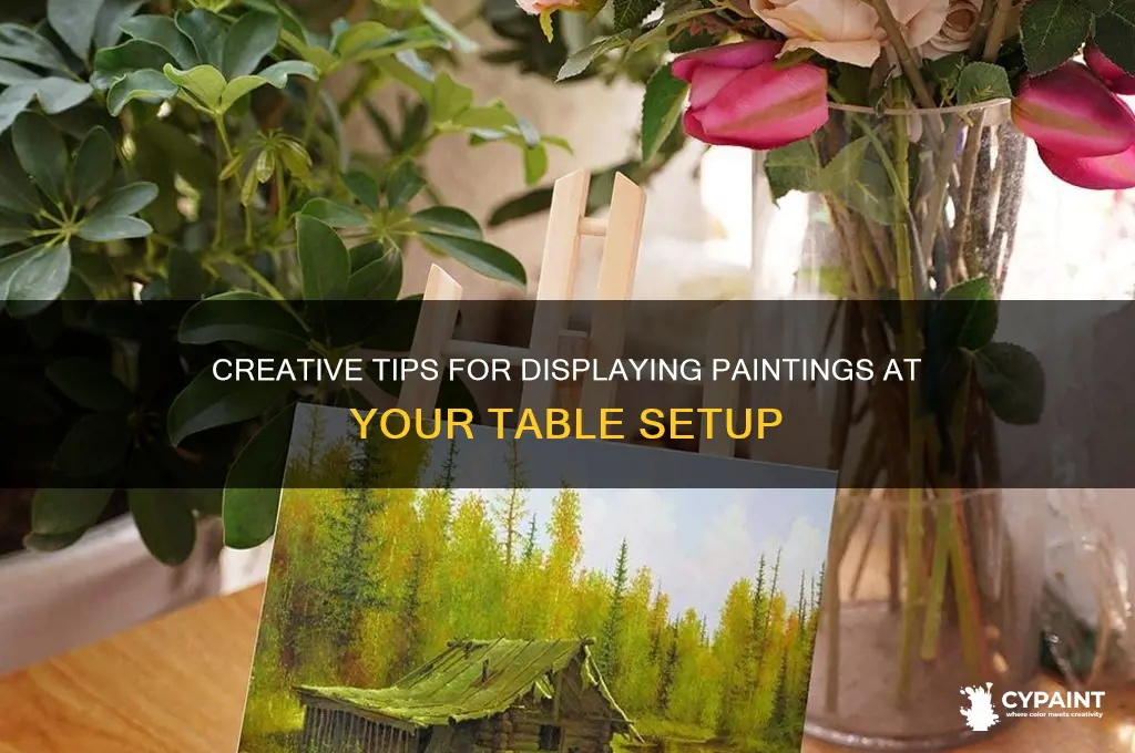 how to display paintings at a table
