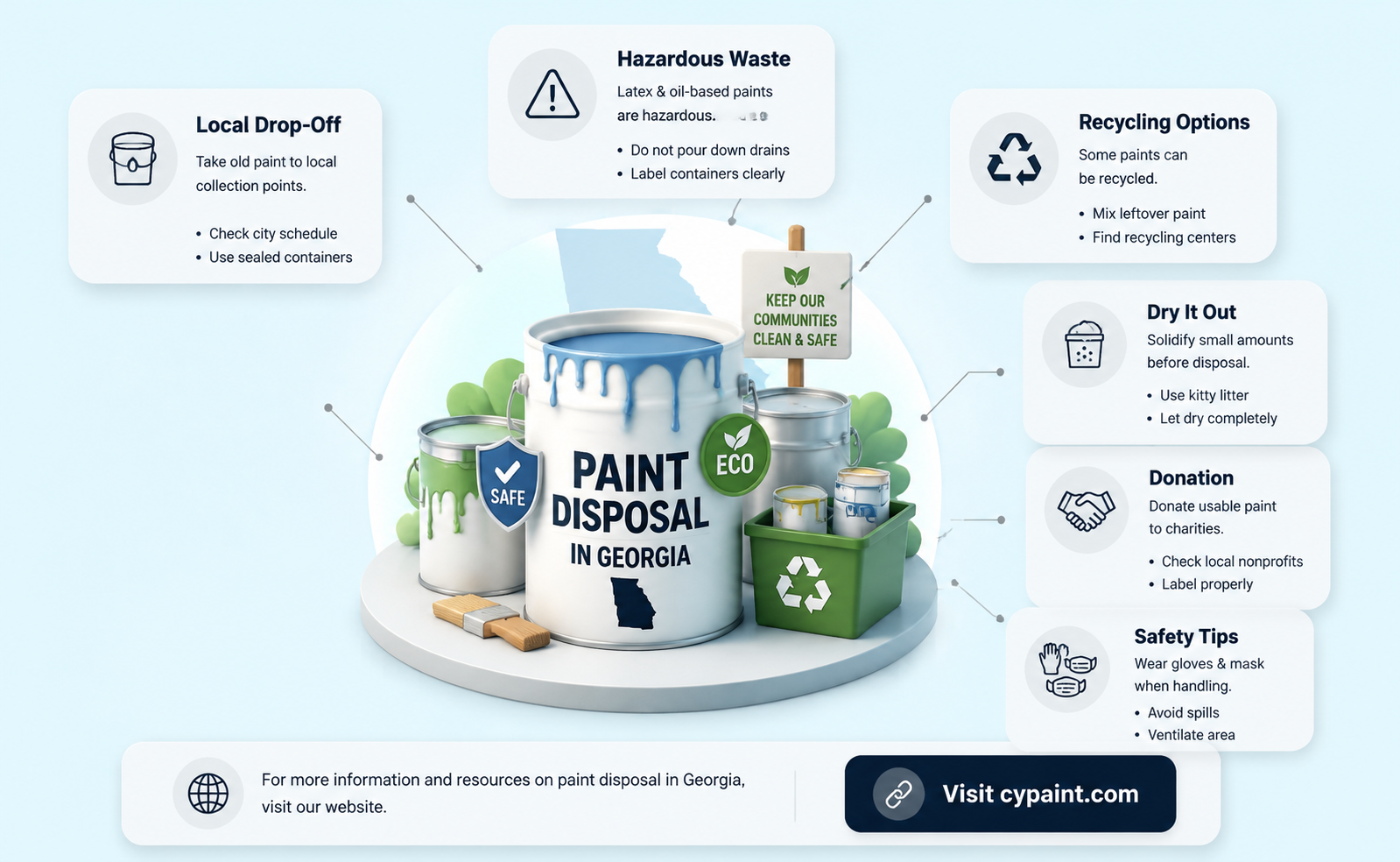 can paint be thrown away as trash in georgis