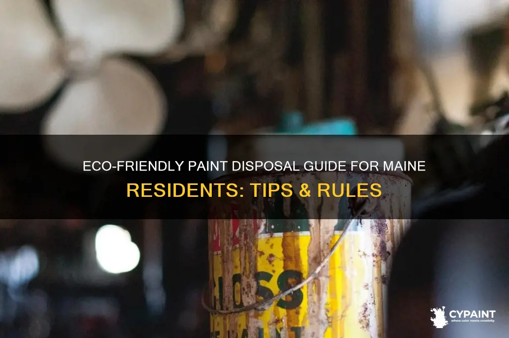 how to dispose of paint in maine