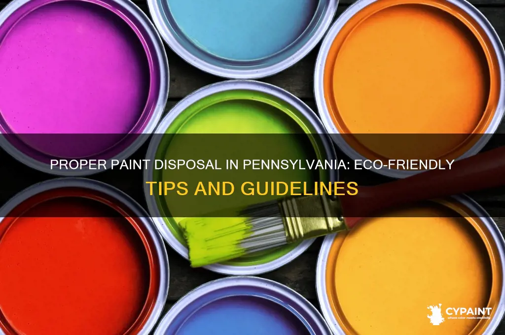 how to dispose of paint in pennsylvania