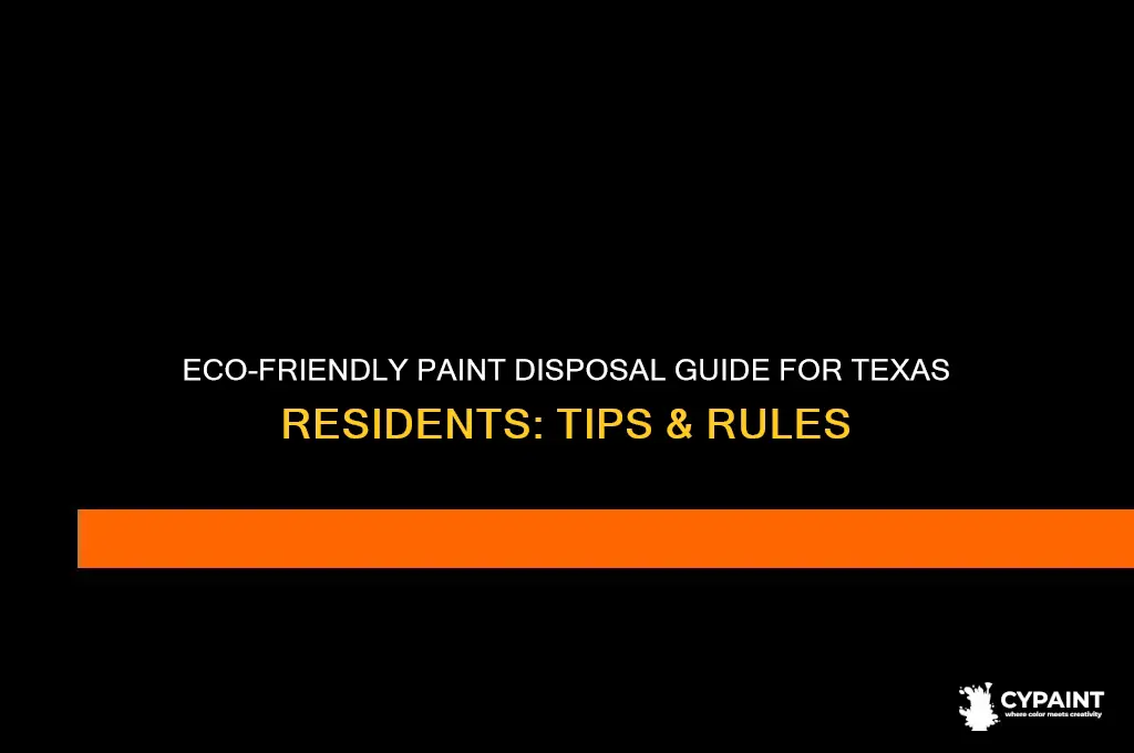 how to dispose of paint in texas