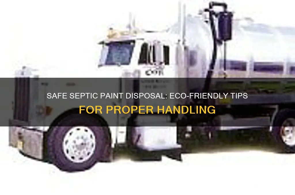 how to dispose of paint when on septic