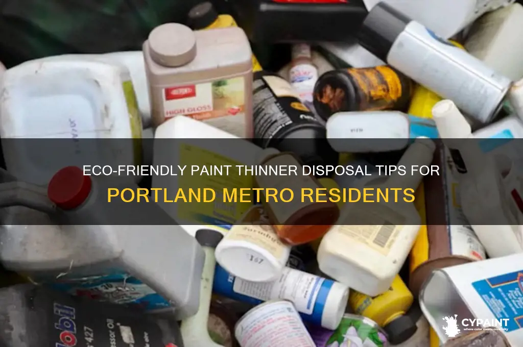 how to dispose paint thinner portland metro