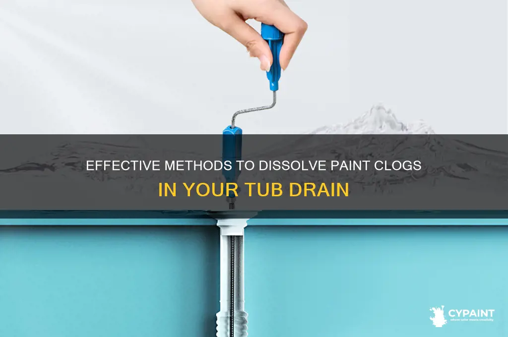 how to dissolve paint in tub drain