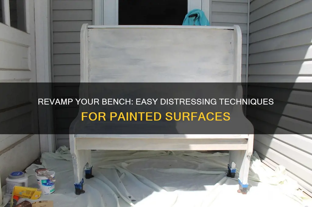 how to distree paint already painted bench