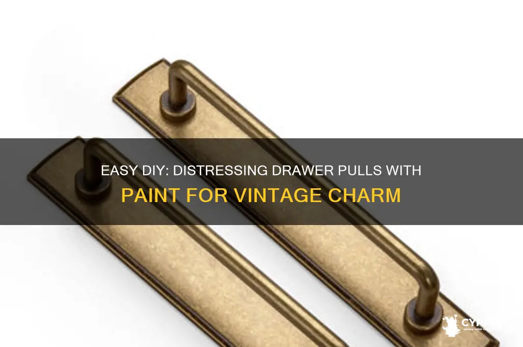 how to distress drawer pulls with paint