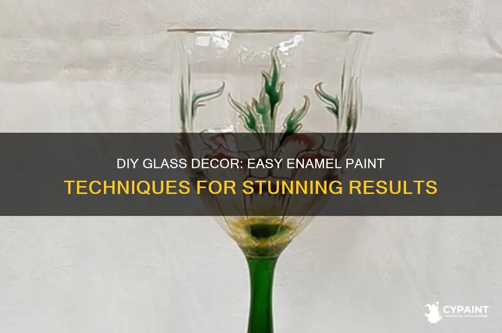 how to diy glass with enamel paint
