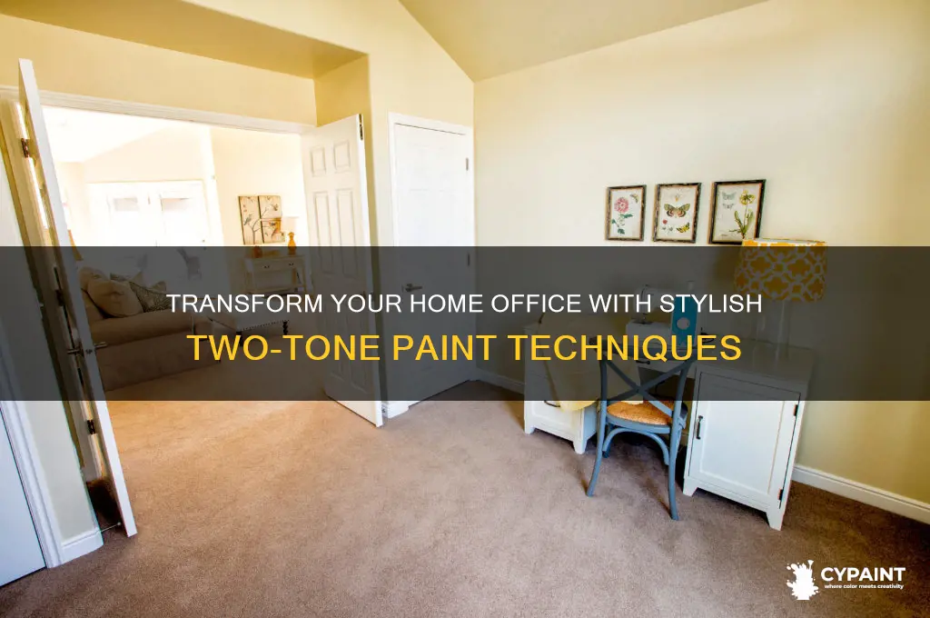 how to do 2 tone paint in a home office
