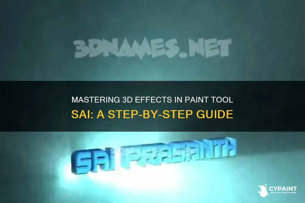 how to do a 3d effect on paint tool sai