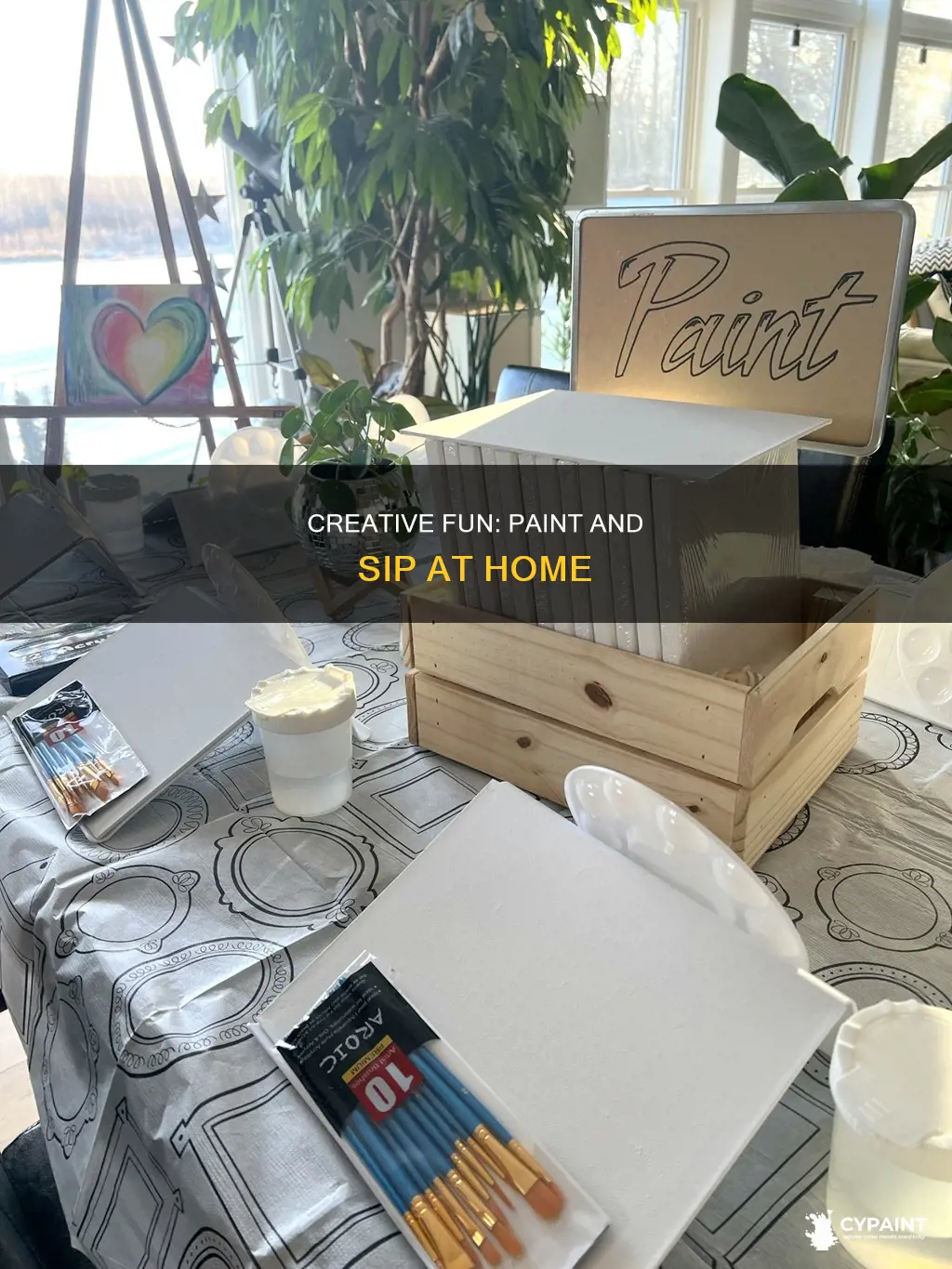 how to do a at home paint and sip