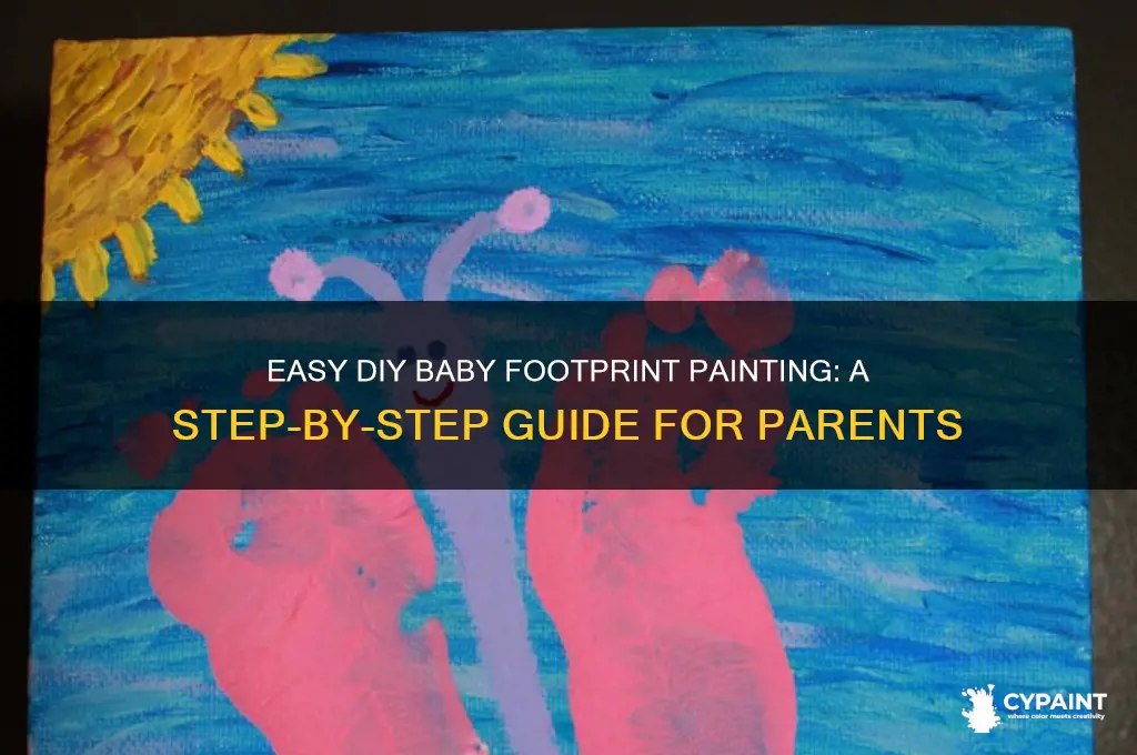 how to do a baby footprint with paint