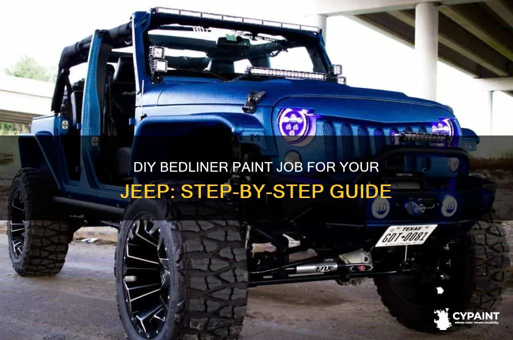 how to do a bedliner paint job jeep