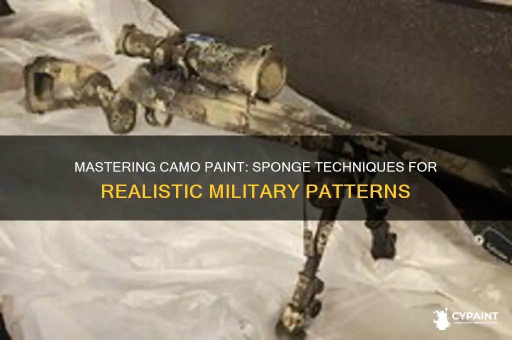 how to do a camo paint job with a sponge