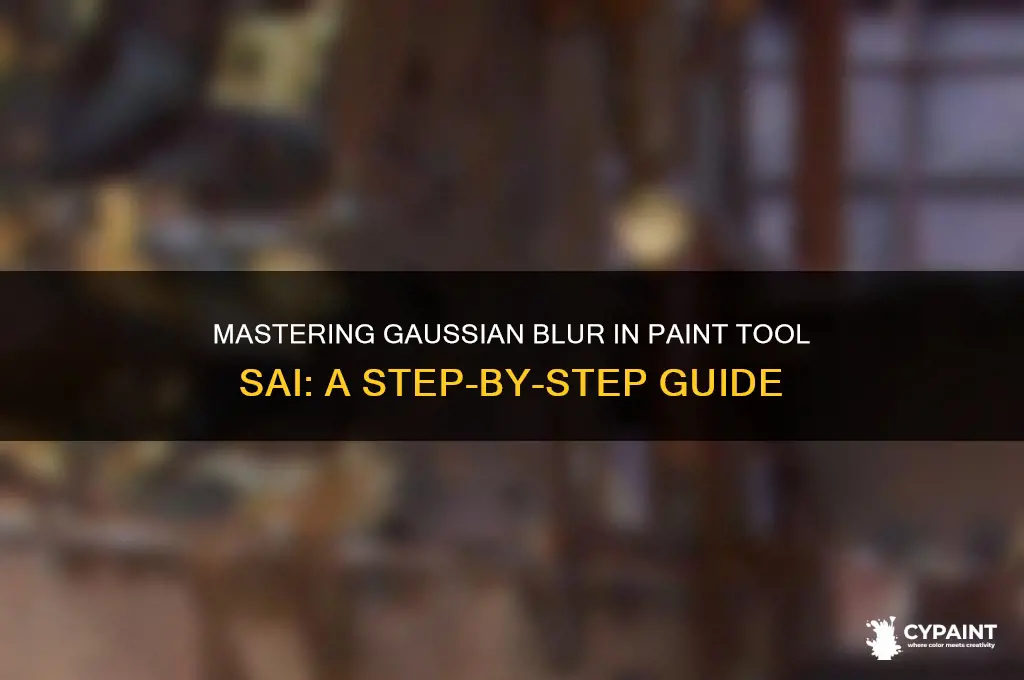 how to do a gaussian blur in paint tool sai