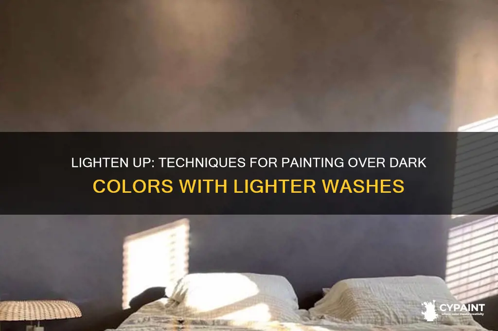 how to do a lighter shade wash over dark paint